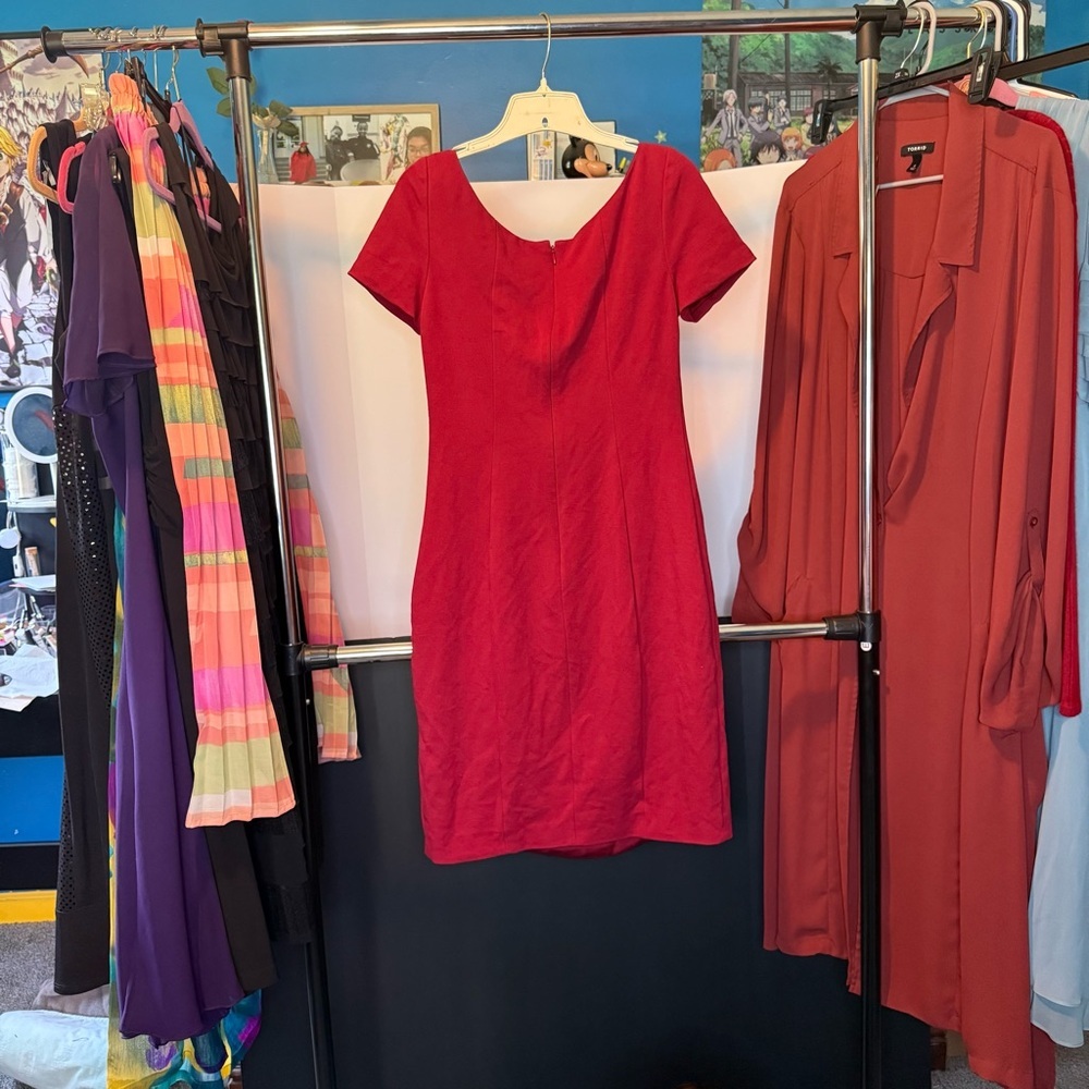 Elie Tahari size 6 Elegant Red Dress - Picture 5 of 5